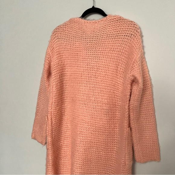 NWT NEW Solution Light Pink Fuzzy Cozy Comfy Coat Jacket One Size Easter Spring - Picture 5 of 8